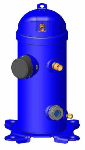 Danfoss MLZ — герметичные спиральные компрессоры MLZ076T4LC9A Компрессор спиральный 121L8655  - Вид №4