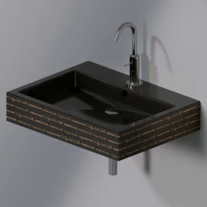 L267421G Подвесная раковина настенная прямоугольная A. e T. Italia Tank черная