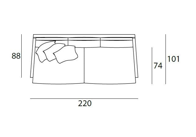 Съемный диван из ткани Living Divani Дюма ARCH-00049889 - Вид №2