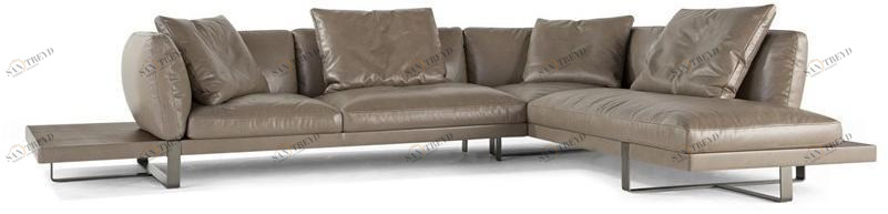 Roche Bobois 5-местный угловой диван в коже Libretto sun-id-1424339