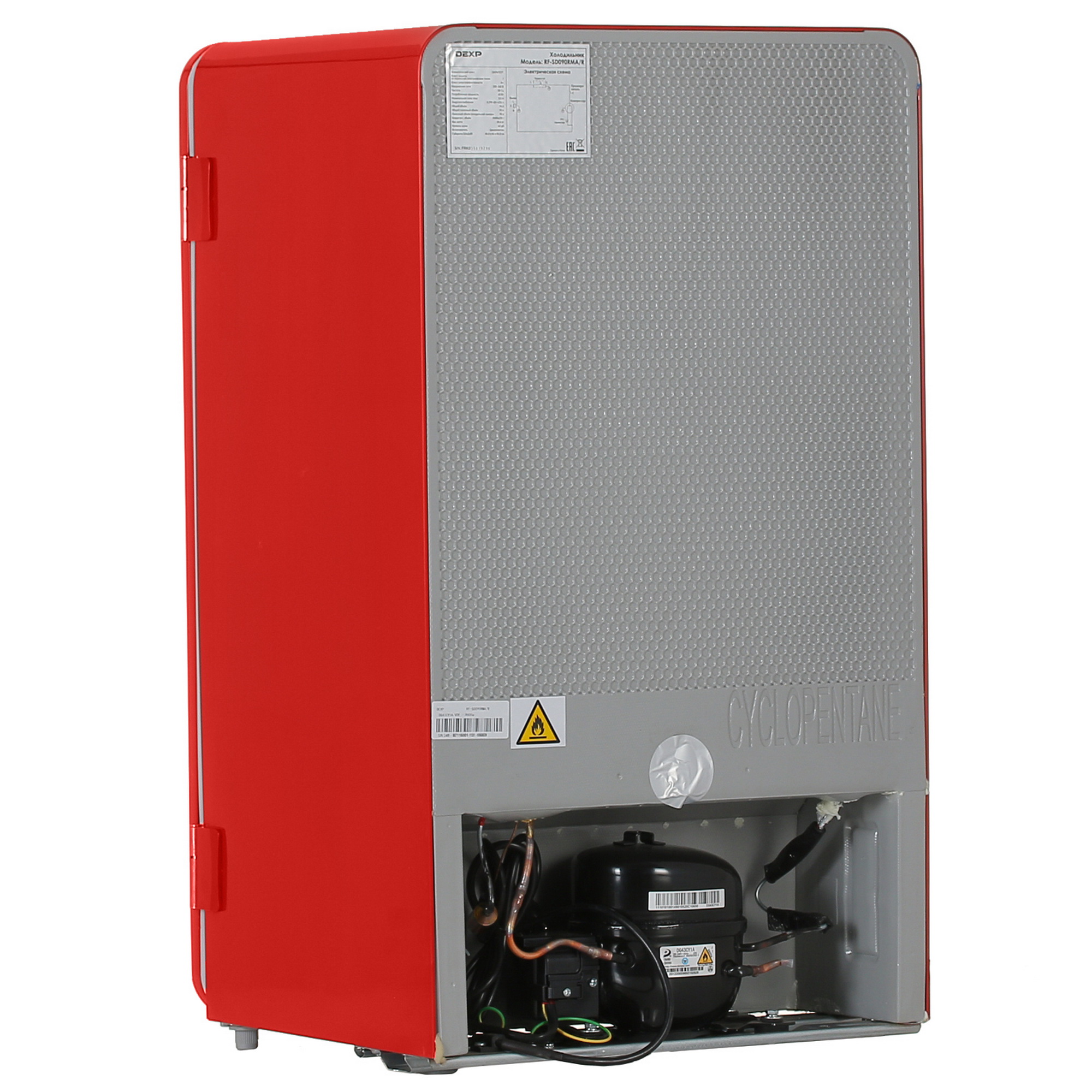 4703598 Холодильник компактный   DEXP RF-SD090RMA/R красный STDN-0034148 - Вид №4