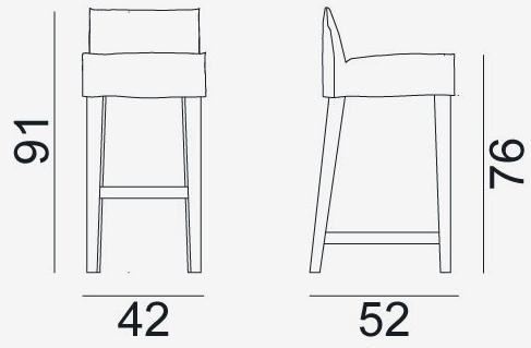 Gervasoni Табурет со спинкой с подставкой для ног Up sun-id-1428589 - Вид №4