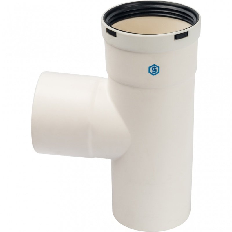 Тройник STOUT DN80 с отводом 90 градусов полипропиленовый SCA8080030210 - Вид №1