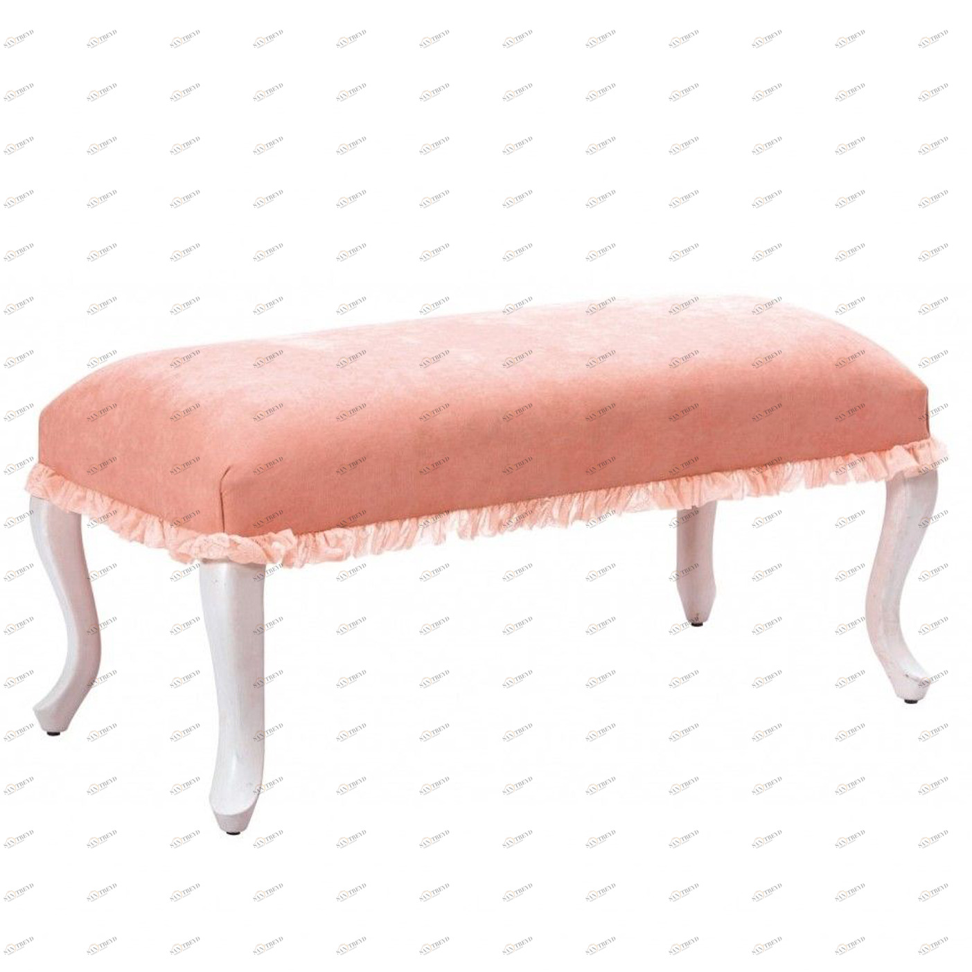 Банкетка мягкая с оборкой лососевая Dream CILEK ROMANTIC 00-3832096 Розовый Santreyd