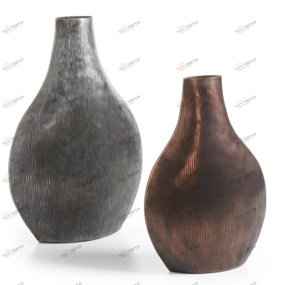 Ваза металлическая медь и графит Bagnor от La Forma, 2 штуки LA FORMA ДИЗАЙНЕРСКИЕ 343115 Медь;серый 
