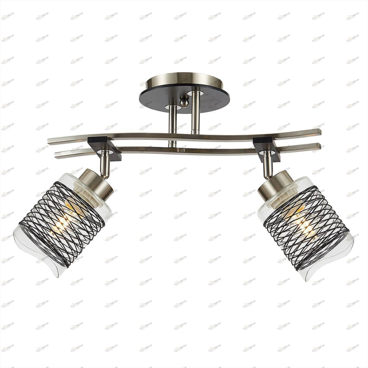 Спот потолочный на 2 лампы венге "Мерида" CL142122 CITILUX МЕРИДА 00-3926680 Коричневый;прозрачный 