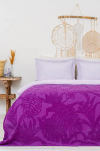 90863056 Покрывало Arya Botanical Garden 160x220 см Махровое Лиловое STLM-0414315 ARYA HOME