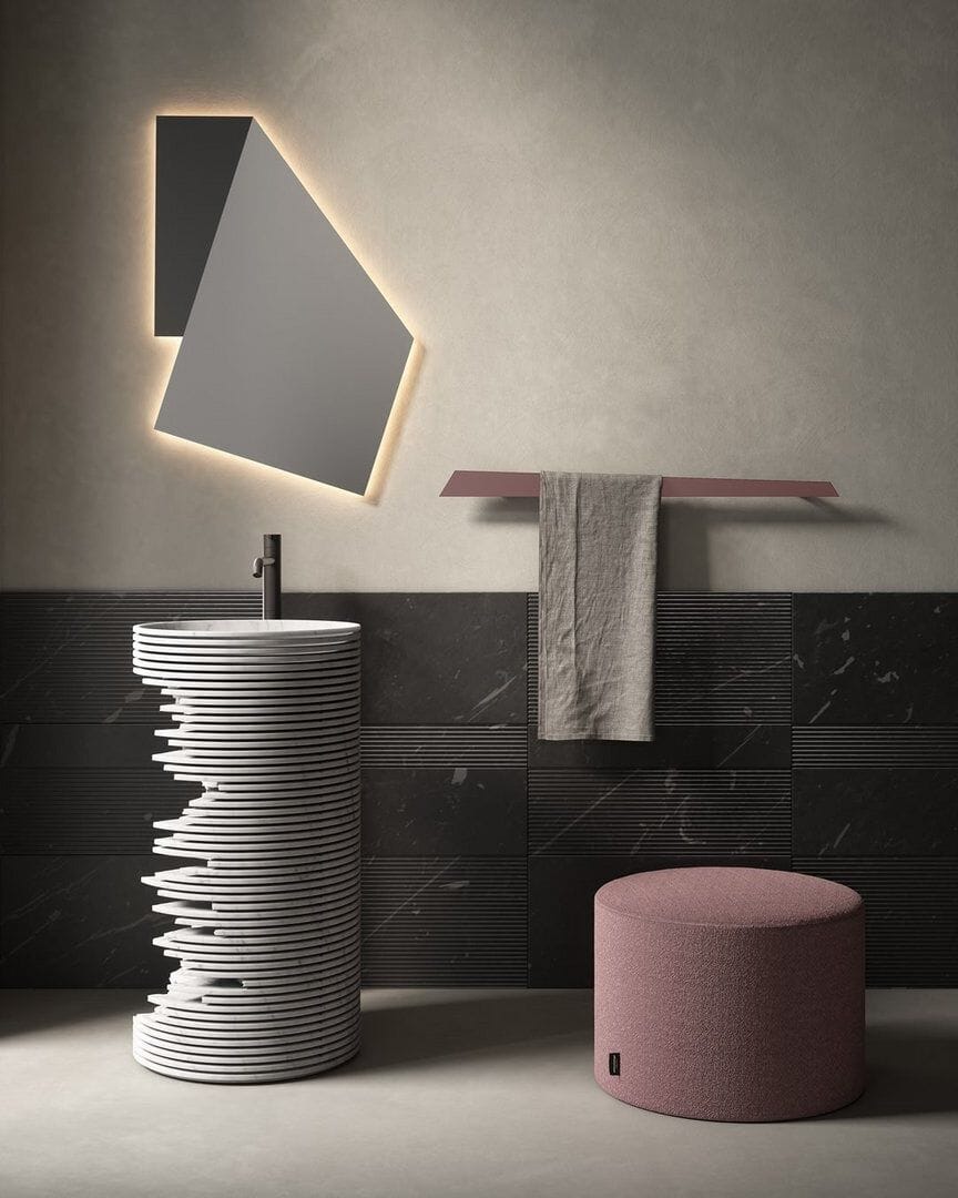 Настенный алюминиевый электрический полотенцесушитель Antoniolupi KATANA ARCH-00058977 - Вид №4