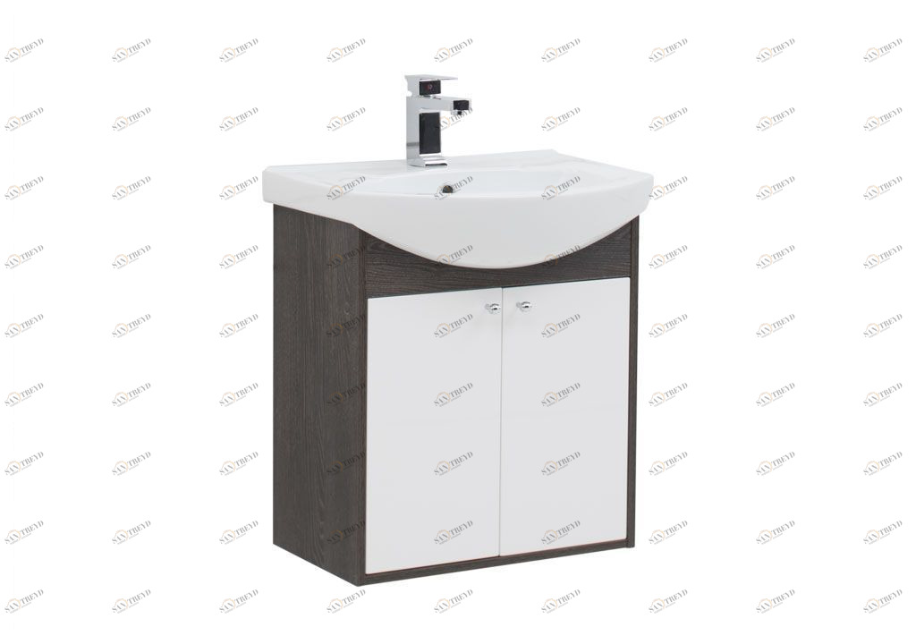 Тумба под раковину Aquanet Грейс 60 дуб кантербери/белый (2 дверцы) sun-id-271705