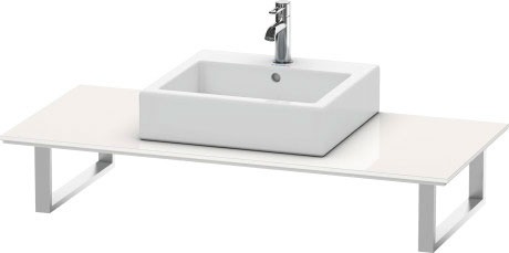 XL026C02121 Консоль для накладных раковин и встраиваемых умывальников, для угла слева X-Large #XL026C 550 мм Орех темный декор Duravit - Вид №2