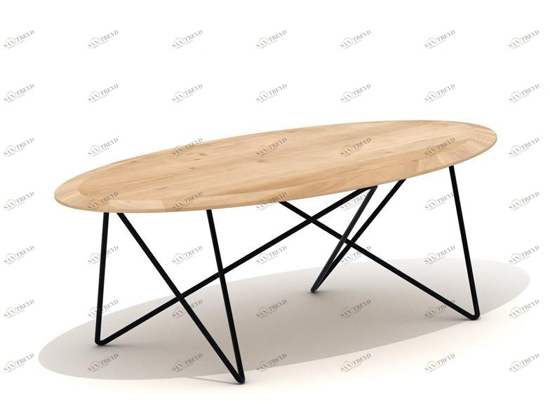 Ethnicraft Стол журнальный овальный дубовый  26686 