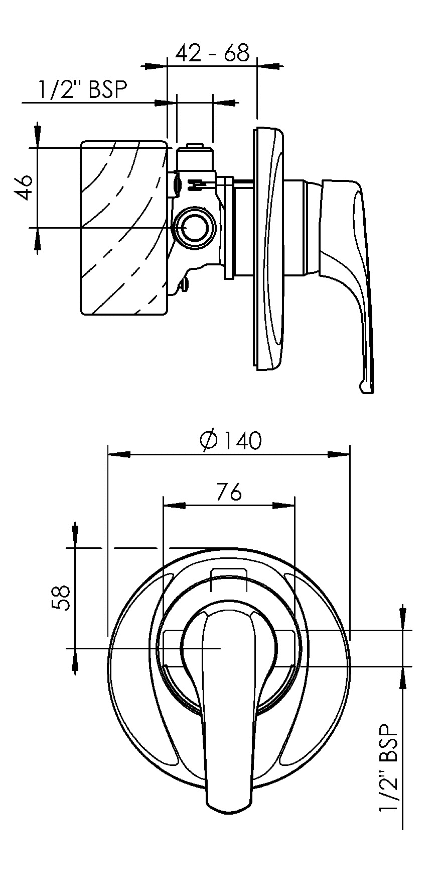 FTHFSCP2 Смеситель Futura Hyperflow Methven - Вид №1
