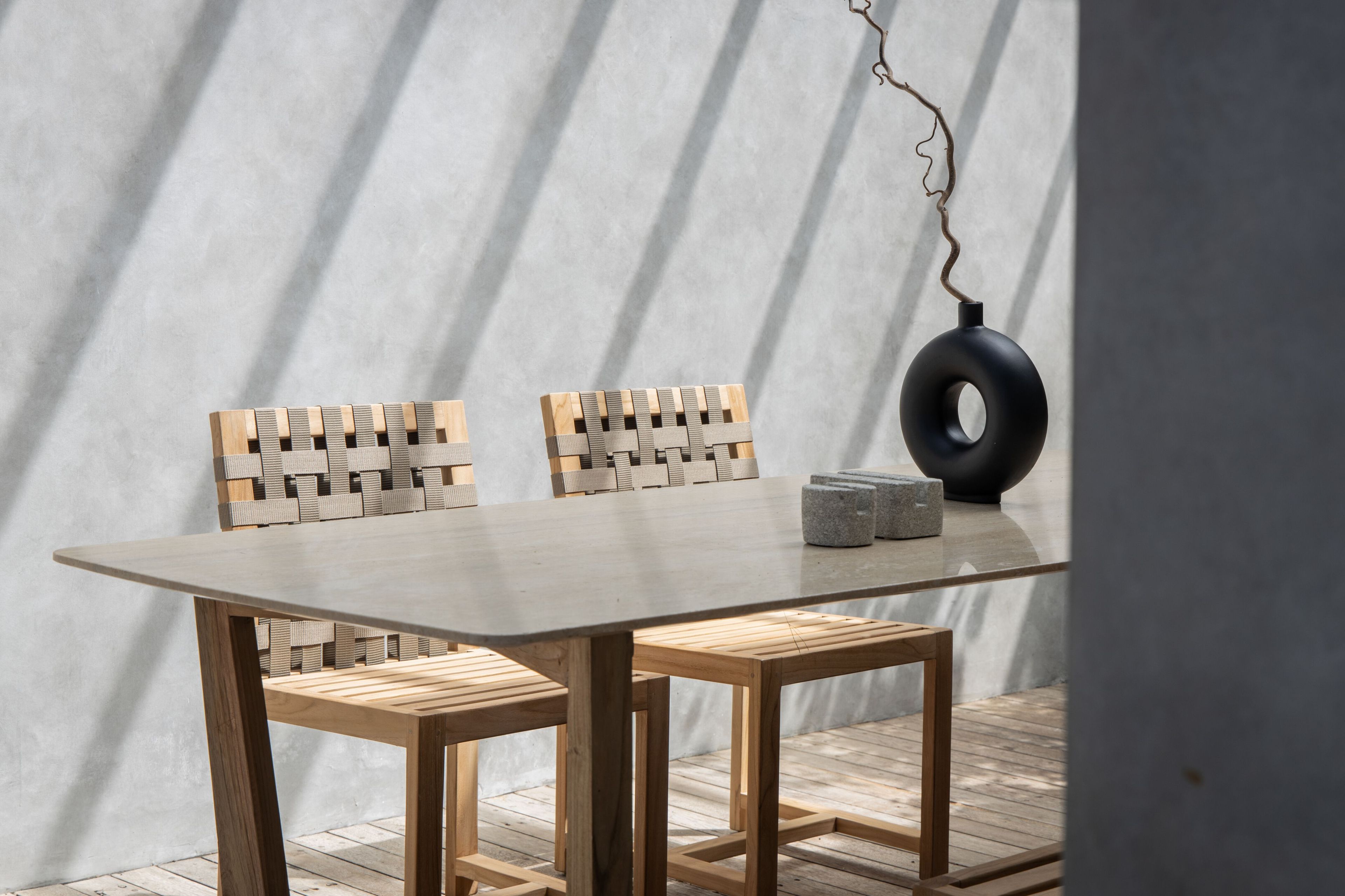 Травертин прямоугольный садовый стол cbdesign Kal ARCH-00073085 - Вид №1