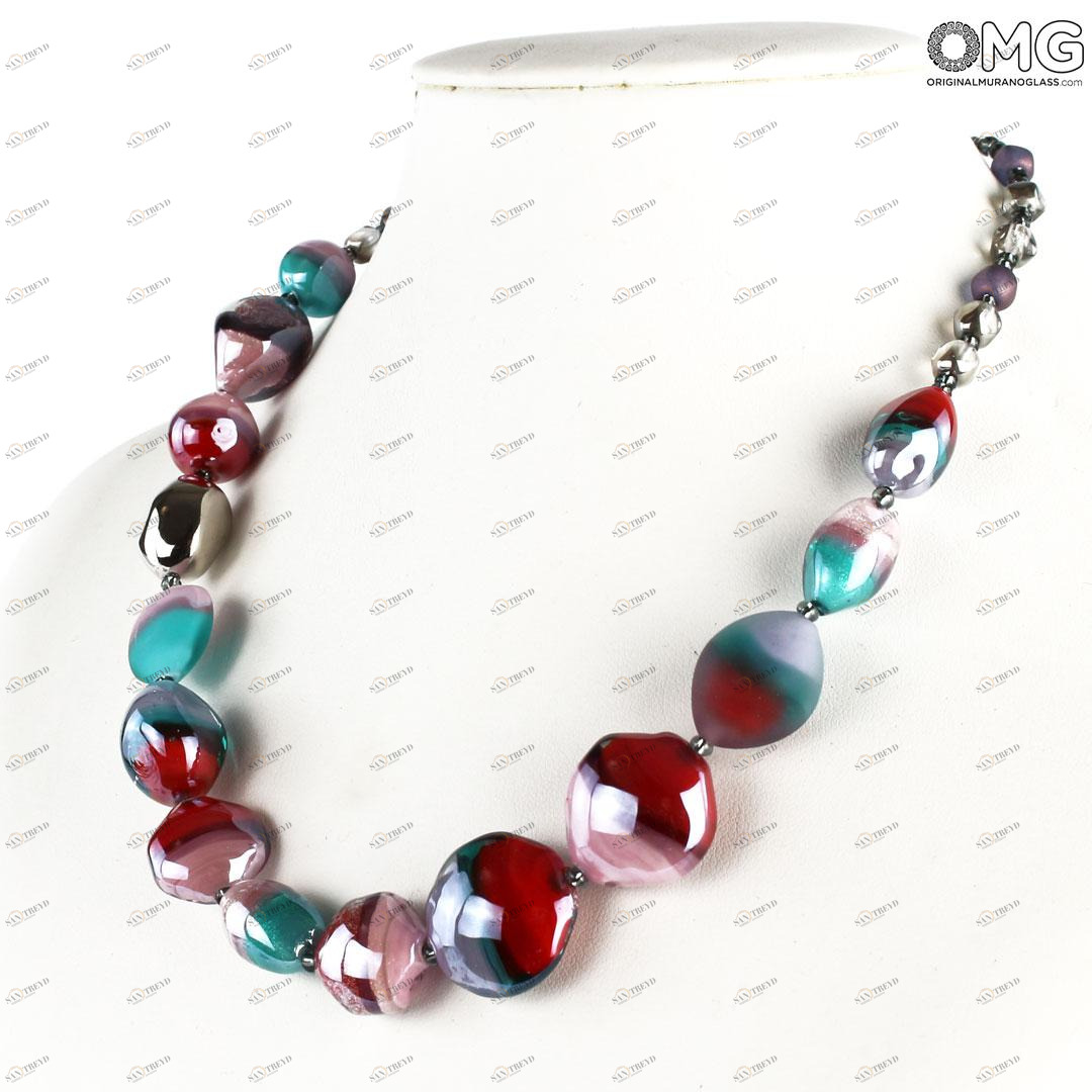 4455 ORIGINALMURANOGLASS Колье Мадемуазель - Коллекция Antica Murrina - муранское стекло OMG 50 см 