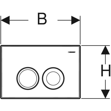 115.125.21.1 Смывная клавиша Geberit Delta21, двойной смыв Geberit  - Вид №2
