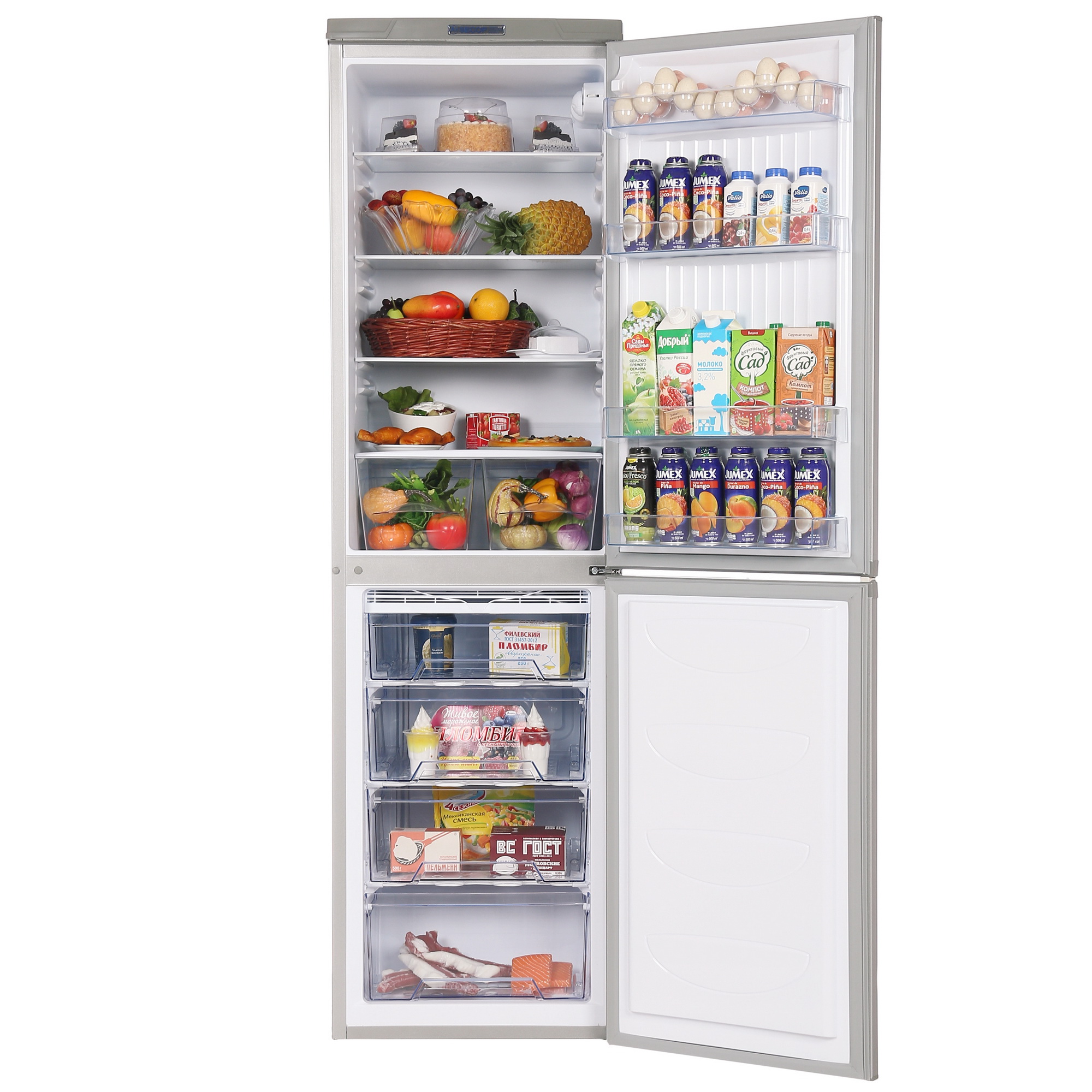 1229505 Холодильник с морозильником   DON R-297 МI серебристый STDN-0048688 - Вид №4
