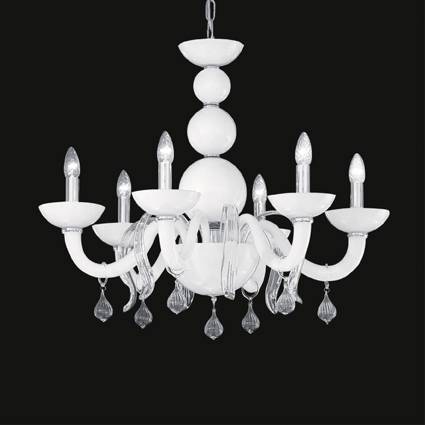 Подвесная люстра Ideal Lux Windsor SP6 IDEAL LUX ДИЗАЙНЕРСКИЕ, WINDSOR 057456 Белый  - Вид №1