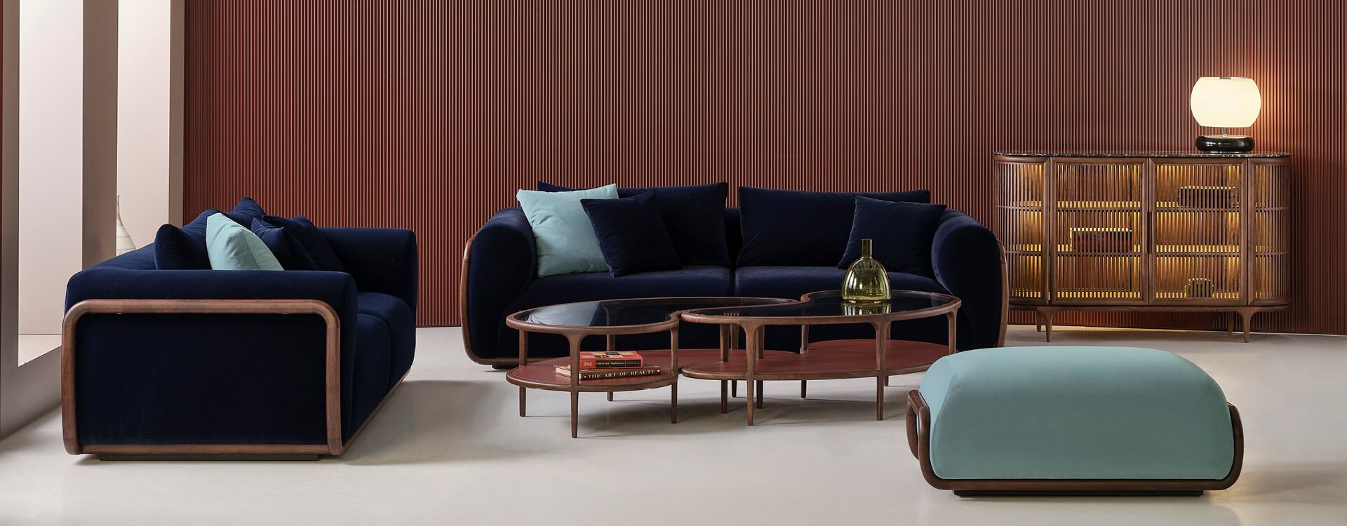 Журнальный столик из дерева и стекла Mobi VIRGUL ARCH-00113532 - Вид №2