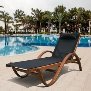 AFM-511A Шезлонг-лежак Мальта AFM-511 Black Afina
