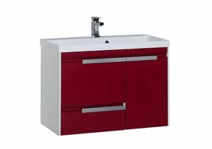 Тумба с раковиной Aquanet Тиволи 90 бордо