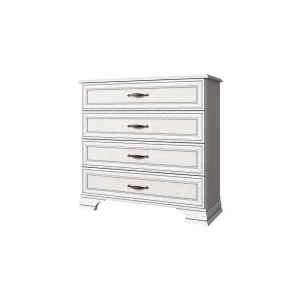 91733260 Комод Anrex 4S Tiffany 4 ящика 94x37x90.10 ЛДСП цвет вудлайн кремовый STLM-1450050