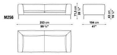 B&B Italia Кожаный диван Michel sun-id-1350955 - Вид №3