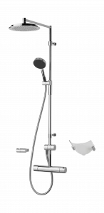 Oras 2892 Смеситель с верхним душем rain shower 2892 Cubista Хром