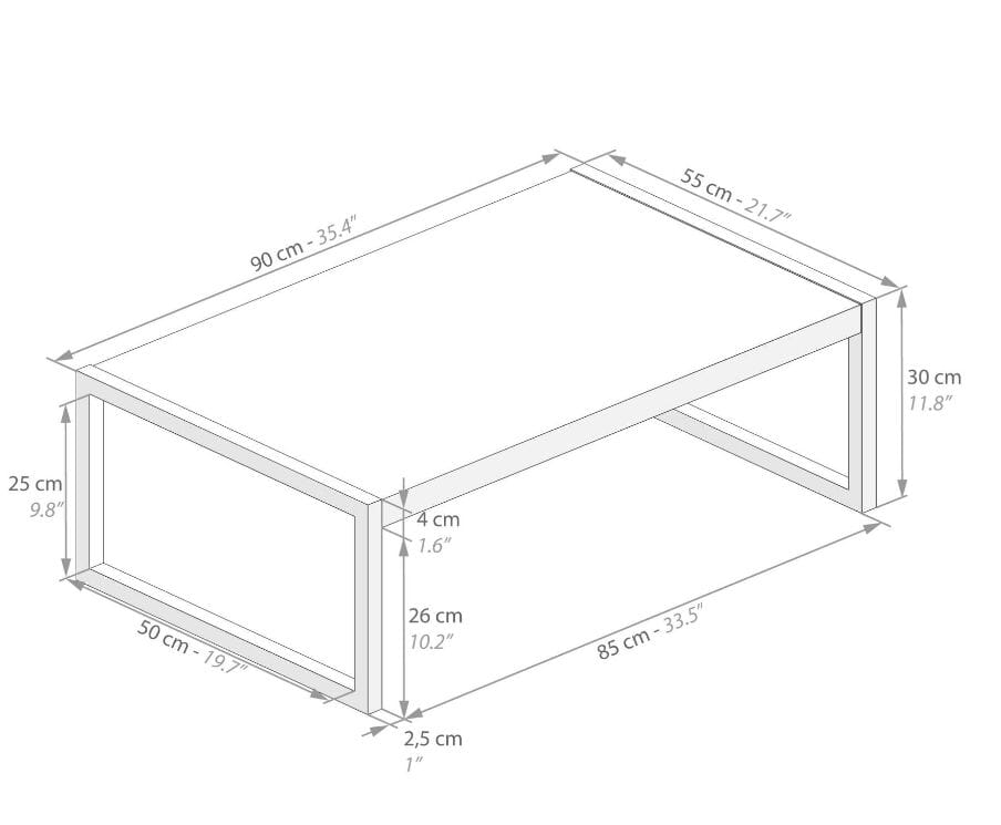 Низкий прямоугольный журнальный столик из меламинированного стекла Mobili Fiver Luxury ARCH-00064079 - Вид №6