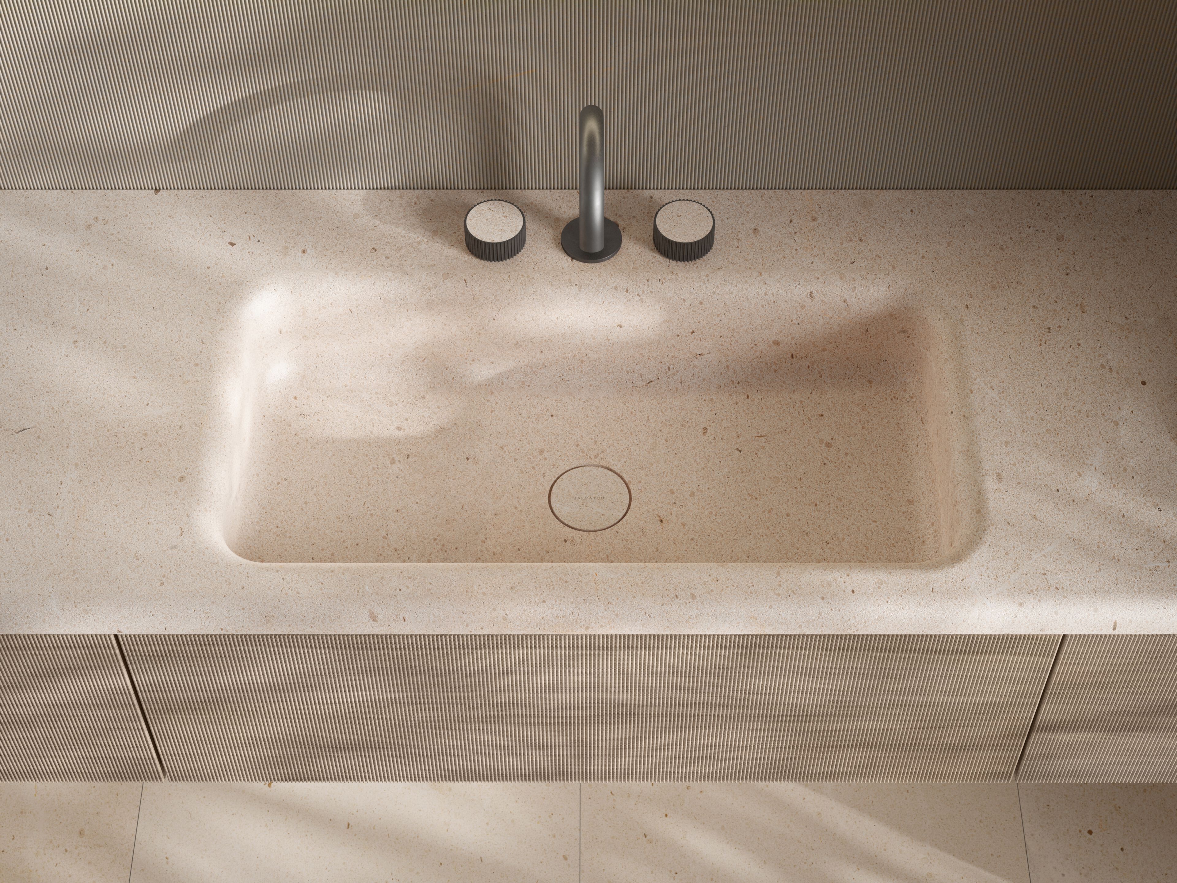 Каменный подвесной шкаф для ванной комнаты Salvatori NEREO ARCH-00116957 - Вид №6