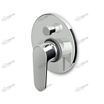 ZSN134 - R99684 Смеситель для ванны и душа, однорычажный, с переключателем. <br> Картридж с ограничителем расхода и температуры. Zucchetti Sun 