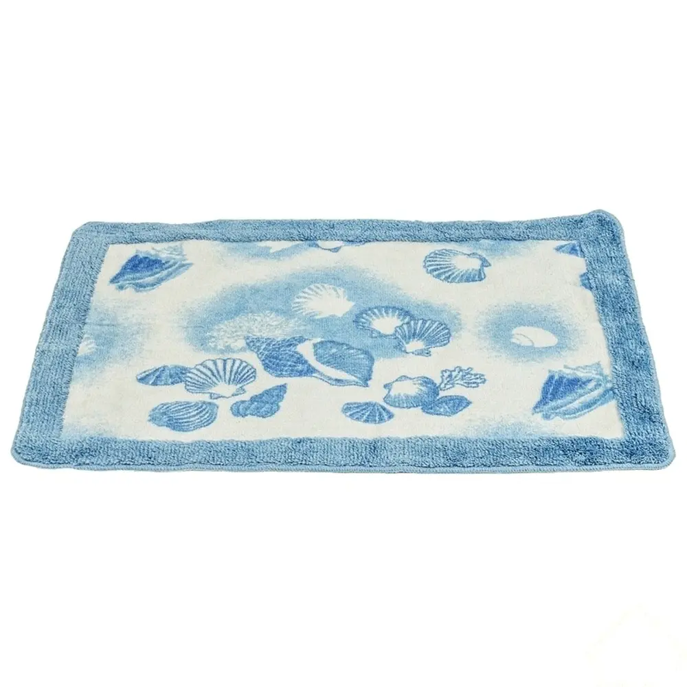 Коврик для ванной комнаты Sea Snail голубой, 60x90 см MR PENGUIN Без серии STLM-2079293