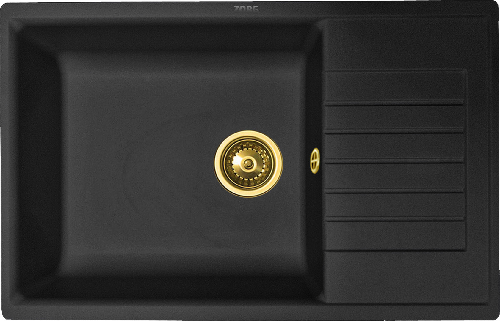 Мойка кухонная ZorG Granit GR 780 BLACK BRONZE из искусственного гранита, графит/бронза