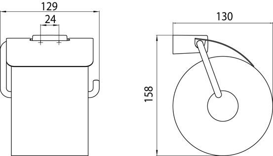 Emco Bad Держатель металлического рулона с крышкой Trend 0200 001 00 - Вид №3