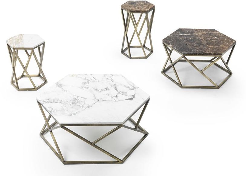 Marelli Шестиугольный мраморный журнальный столик для гостиной Tatlin sun-id-1371002 - Вид №1