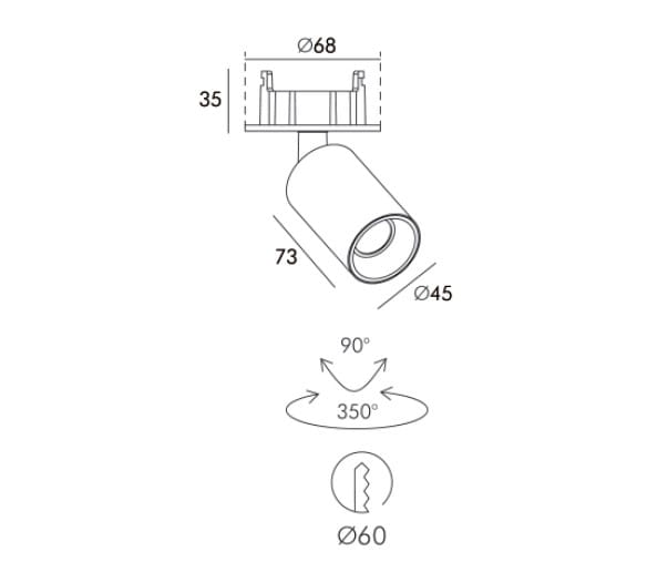 Регулируемый алюминиевый светодиодный прожектор 247LAB Twentyfour7 ARCH-00108181 - Вид №2