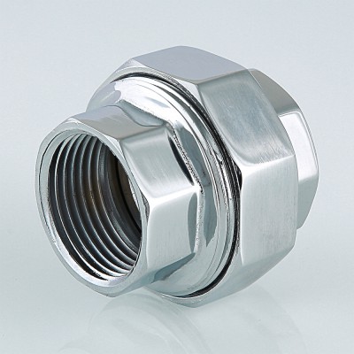 VTr.340.C.0005 Фитинг резьбовой – муфта разъемная хромированная Valtec 3/4"  - Вид №14