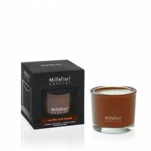 Ароматическая свеча 180гр "Ваниль и дерево" Vanilla & Wood MILLEFIORI MILANO ДЕРЕВО 267341 Коричневый