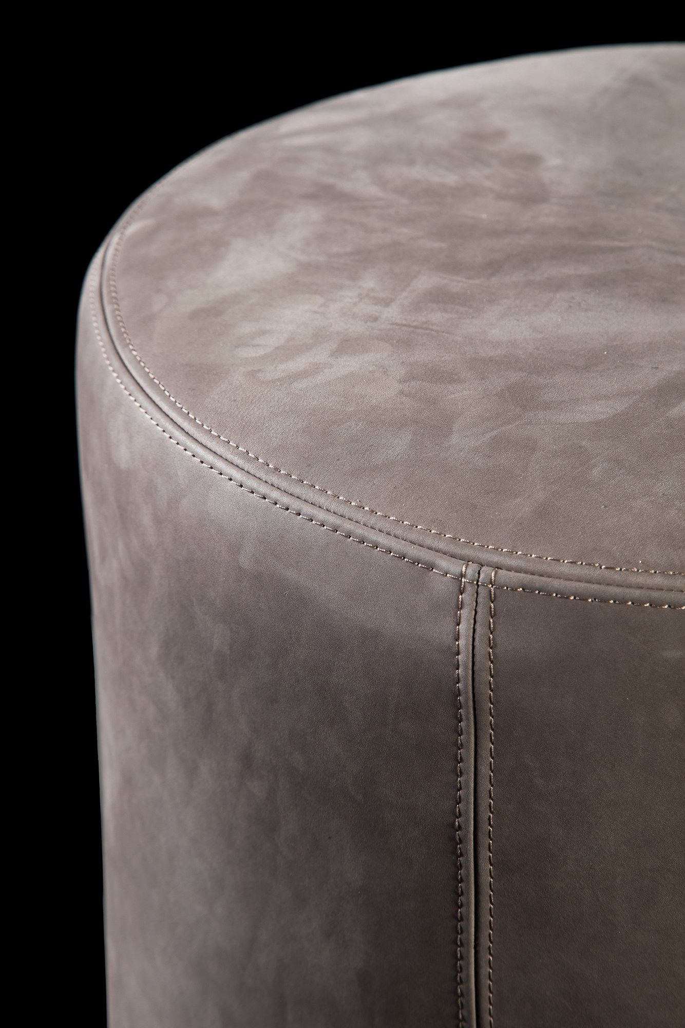 Круглый кожаный пуф Henge GELLY ARCH-00110333 - Вид №1