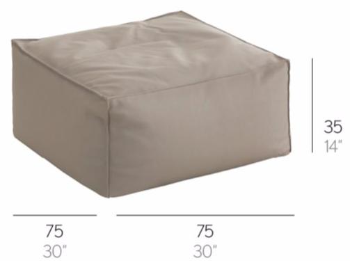 GANDIABLASCO Квадратный тканевый садовый пуф Sail outdoor sun-id-1423268 - Вид №16