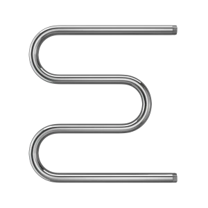 Водяной полотенцесушитель U-образный MONLID 50x50 см боковая подводка 1" нержавеющая сталь серебро