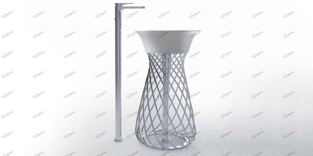 W2W3 Напольная раковина стоящая круглая Ceramica Hidra 