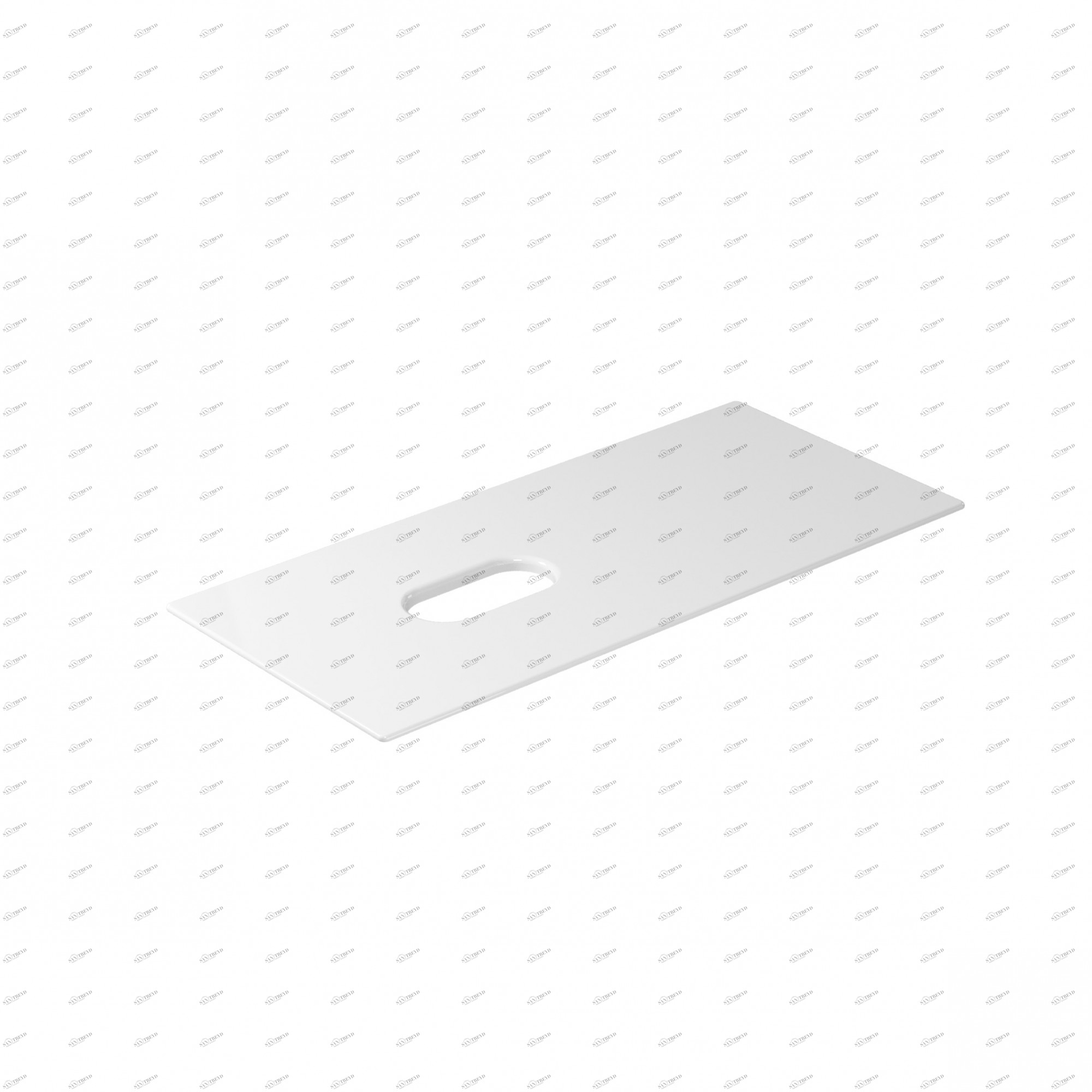 Керамическая полка с отверстием SX-DX 101x46 Белый 2053 GALASSIA Tabulae 