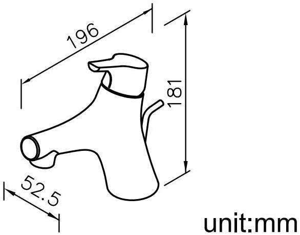 JUSTIME Смеситель для раковины, однорычажный, из хромированной латуни, с автоматическим сливом Nature 6927-90-81cp - Вид №2