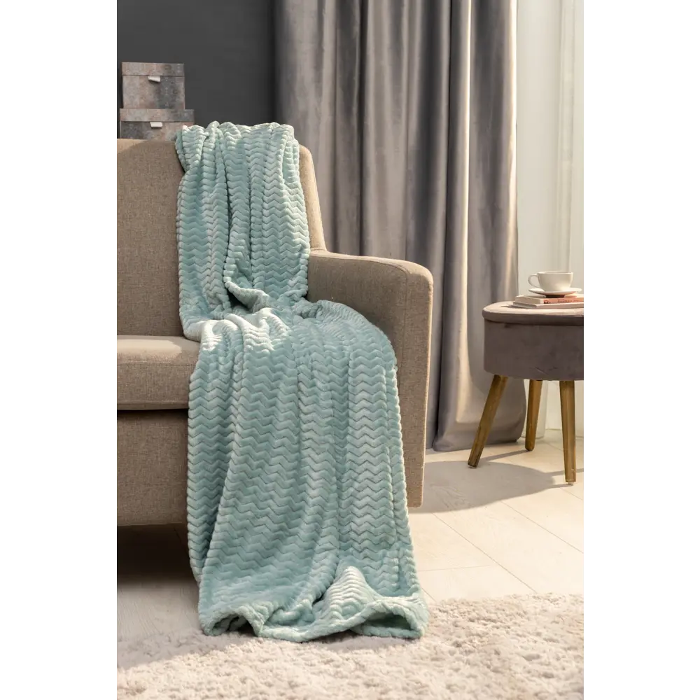 Плед Lebet 150х200 см велсофт цвет светло-голуб СТОЛИЦА ТЕКСТИЛЯ STLM-2195519 - Вид №3