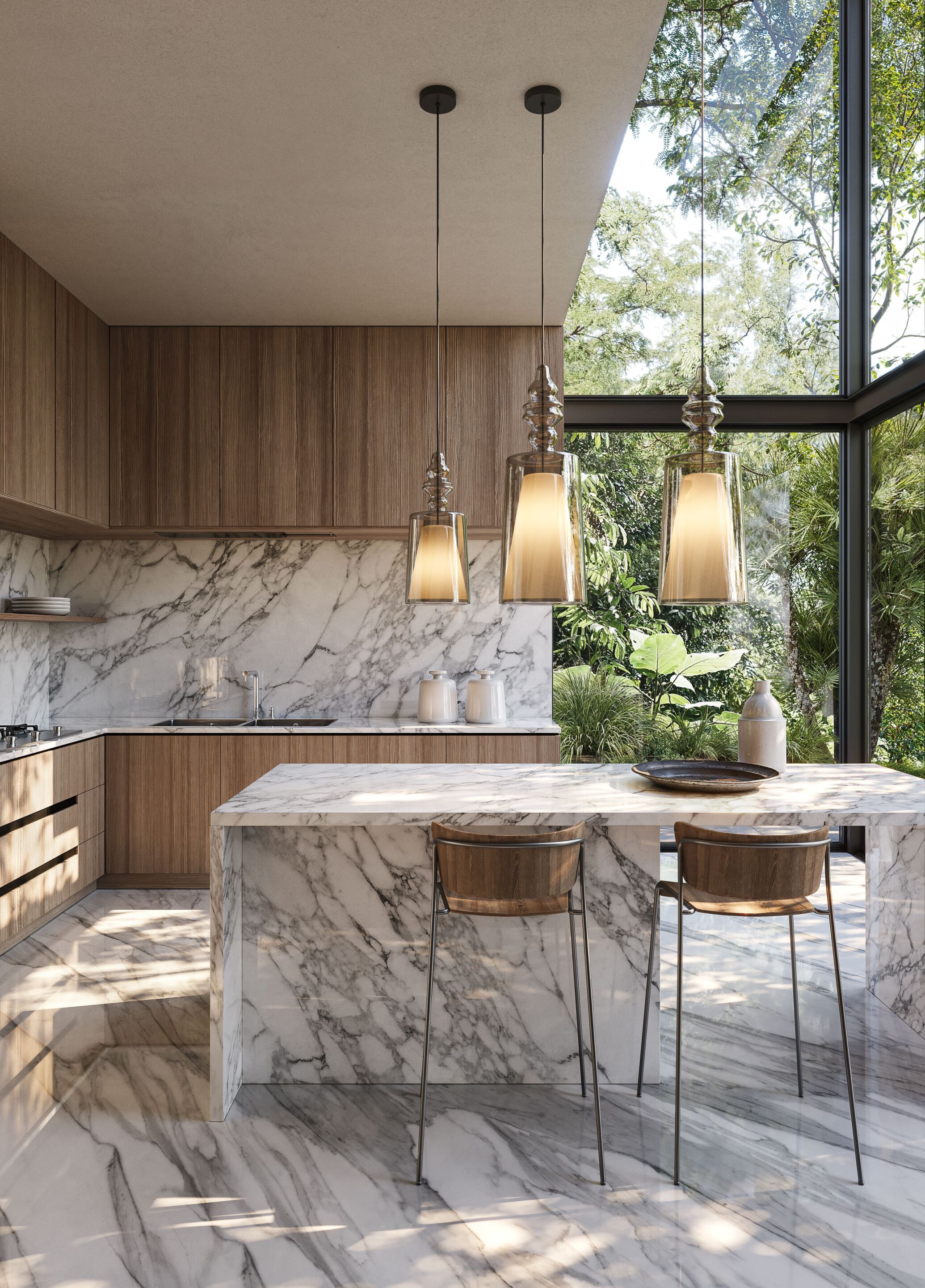 Подвесной светильник из боросиликатного стекла Karman Alibaglass ARCH-00142377 - Вид №8