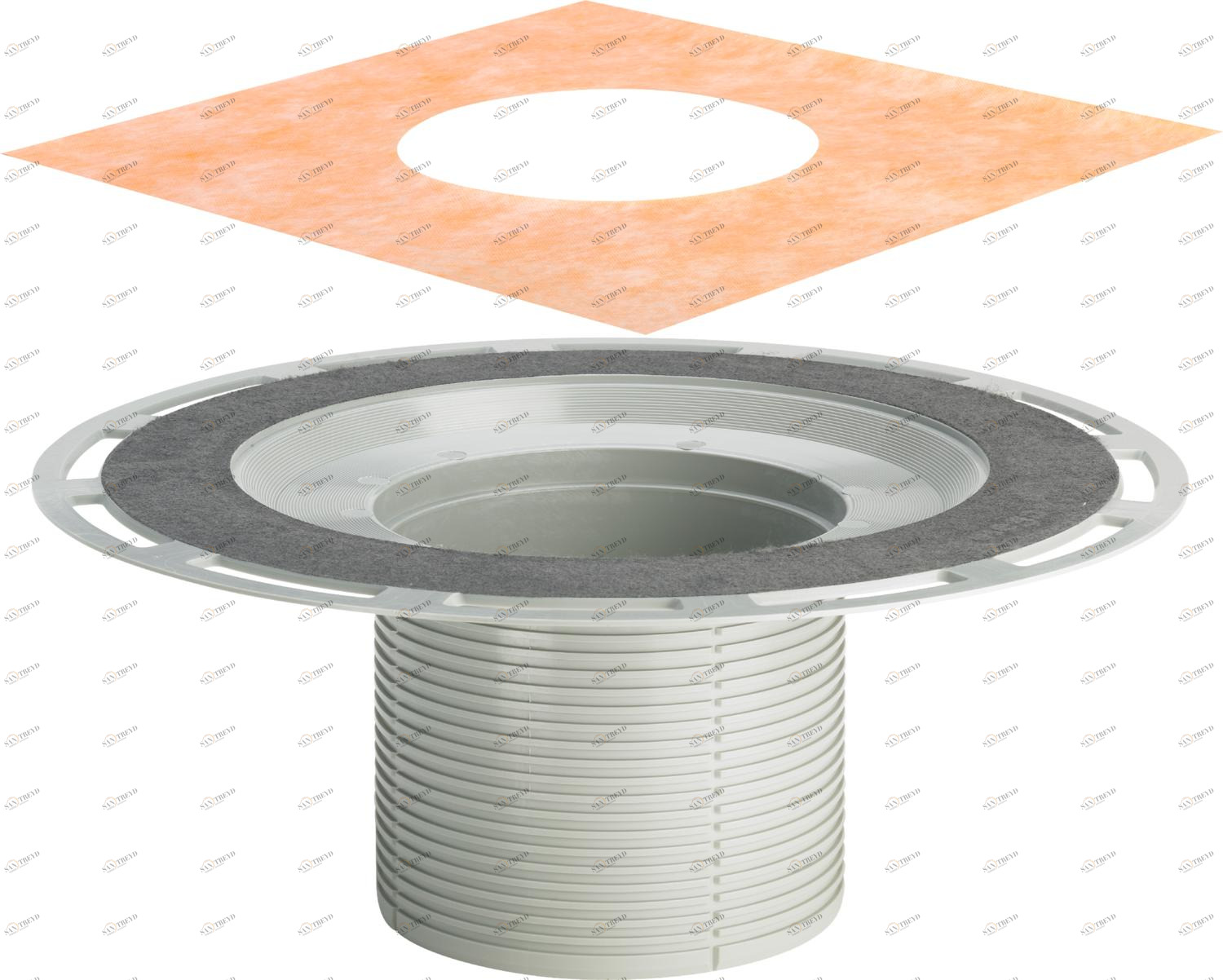 Канализационная арматура  Напольные трапы Advantix  Трапы VIEGA 471 064 Модель 4994 Santreyd 