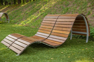 12088 ВОЛГА без боковой вставки, шезлонг, лежак уличный LAB.Space