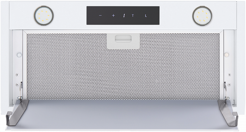 FANTASY LIGHT 60 White Вытяжка / ширина 600 мм, полновстраиваемая, сенсорное управление, 3 скорости, 800 м3/ч, 40 дб, светодиодное led освещение, опция: угольный фильтр cf190c, белый цвет Maunfeld Santreyd  - Вид №3