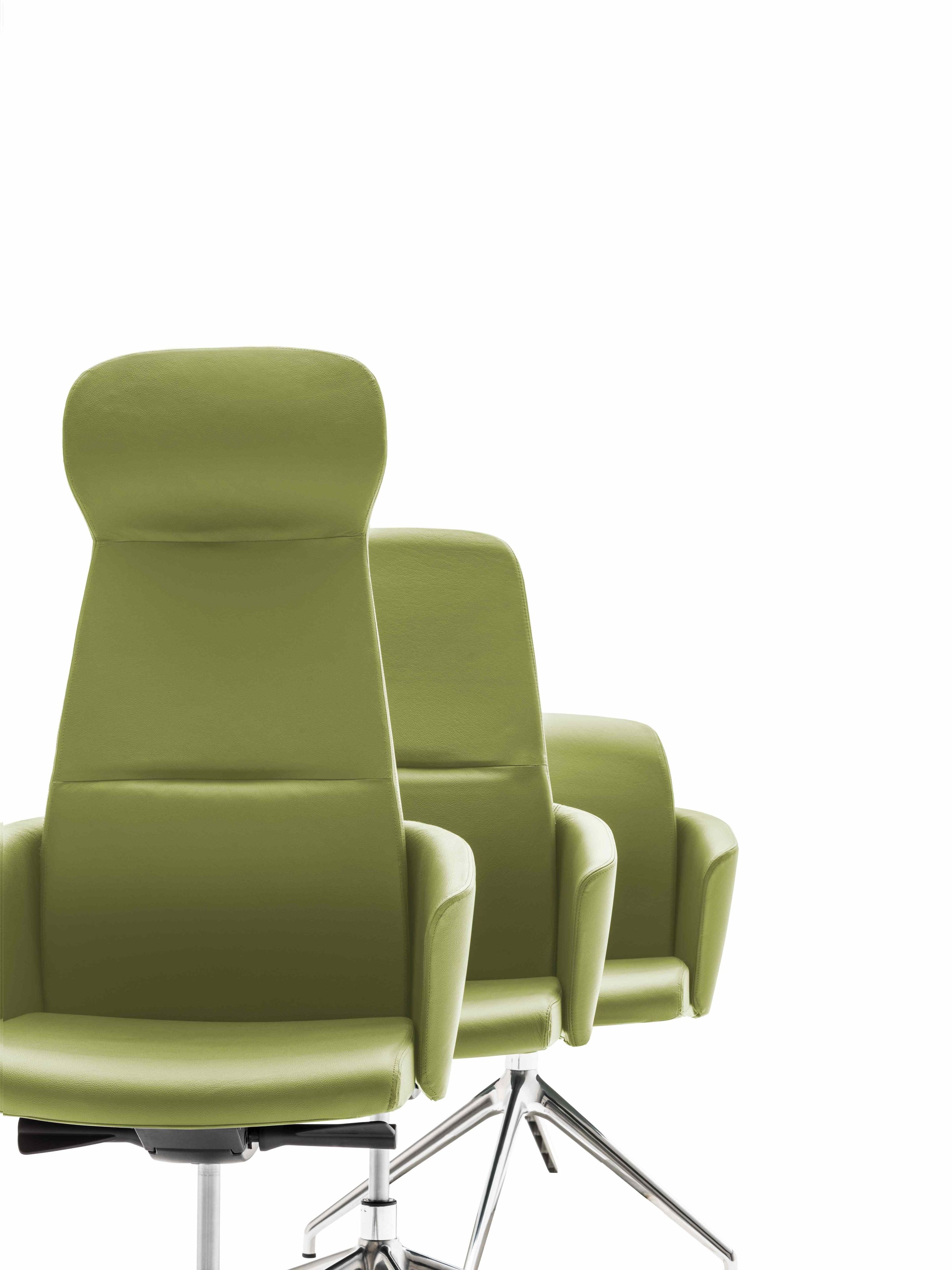 Кожаный операционный офисный стул с подлокотниками на насесте Bralco Hub ARCH-00031607 - Вид №1