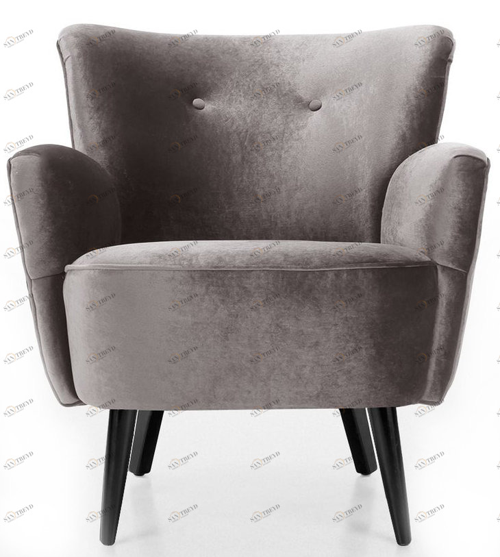 Кресло Hound серое ICON DESIGNE ДИЗАЙНЕРСКИЕ 178042 Серый 